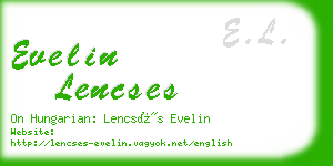 evelin lencses business card